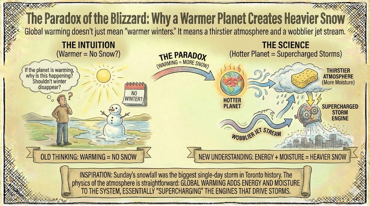 The Paradox of the Blizzard: Why a Warmer Planet Creates Heavier Snow