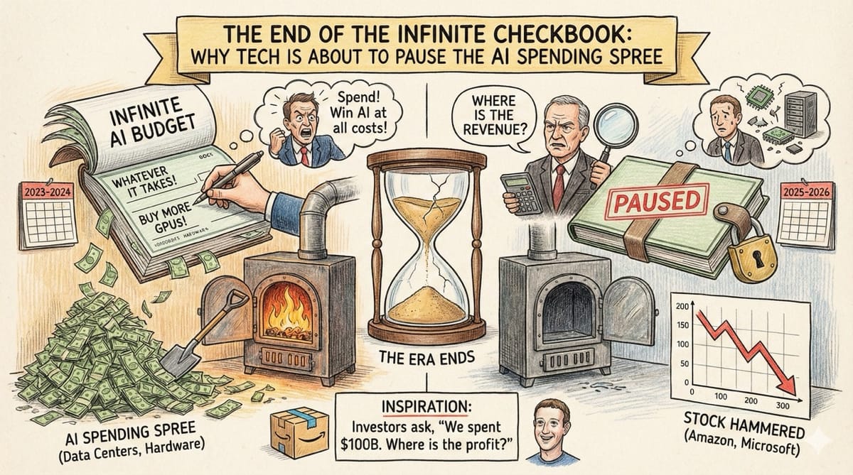 The End of the Infinite Checkbook: Why Tech is About to Pause the AI Spending Spree