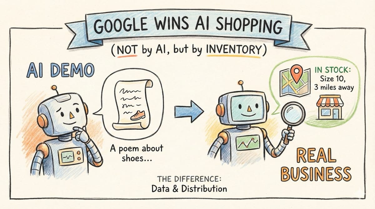 Google Will Win AI Shopping (Not because of AI, but because of Inventory)