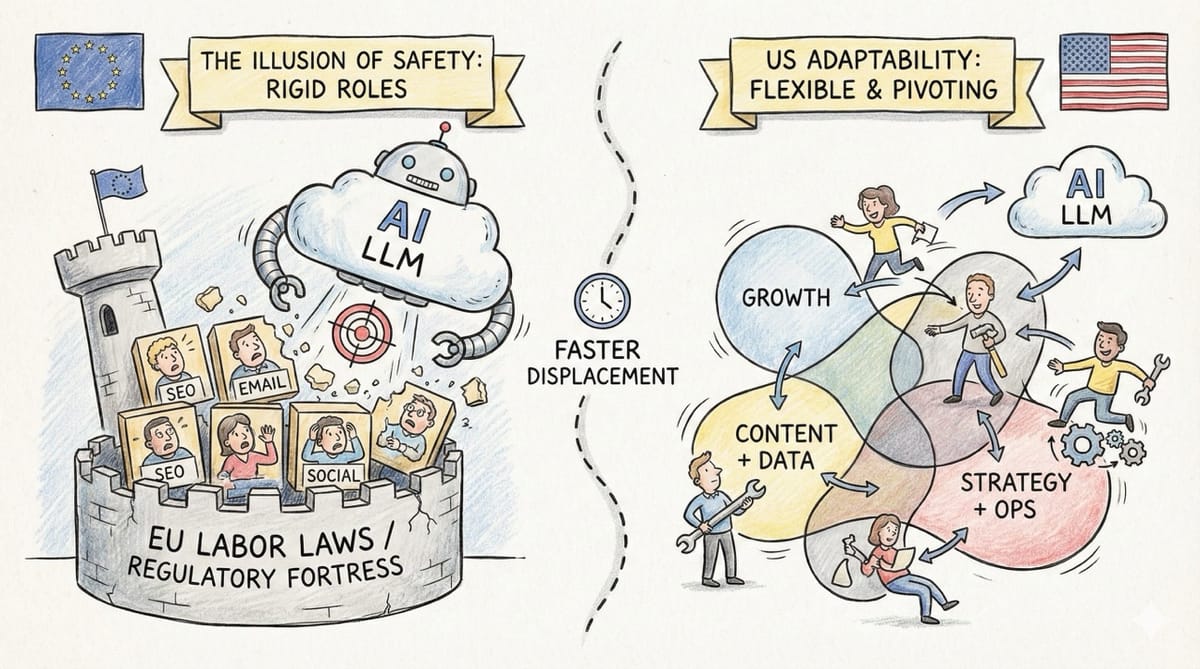 The Illusion of Safety: Why EU Tech Workers Will Be Replaced by AI Faster Than Americans