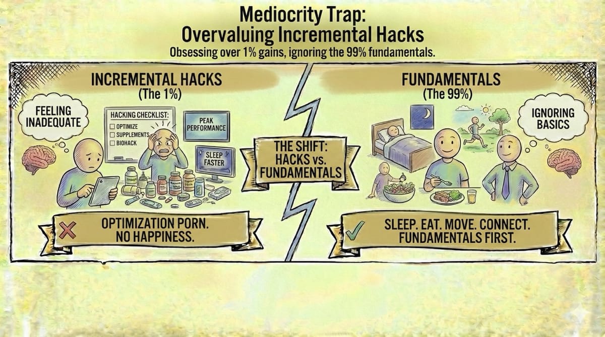 In a World Where Everyone Feels Mediocre, Incremental Advantages Become Overvalued