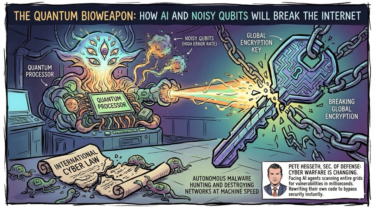 The Quantum Bioweapon: How AI and Noisy Qubits Will Break the Internet