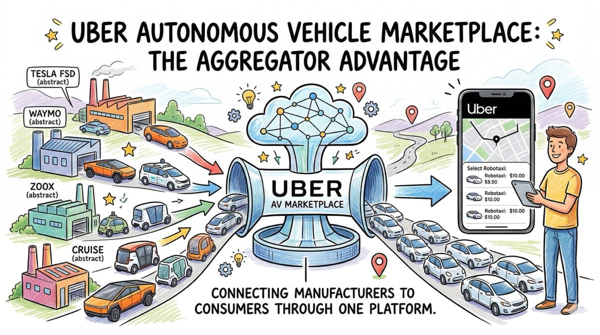 Uber Autonomous Vehicle Marketplace: The Aggregator Advantage