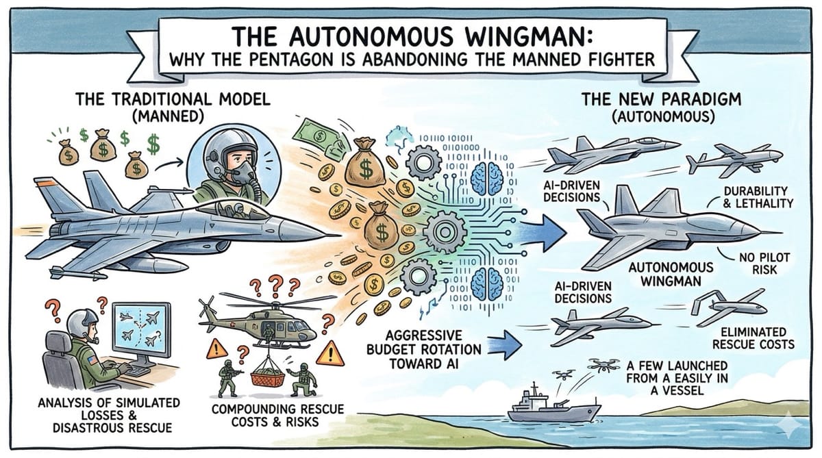 The Autonomous Wingman: Why the Pentagon is Abandoning the Manned Fighter