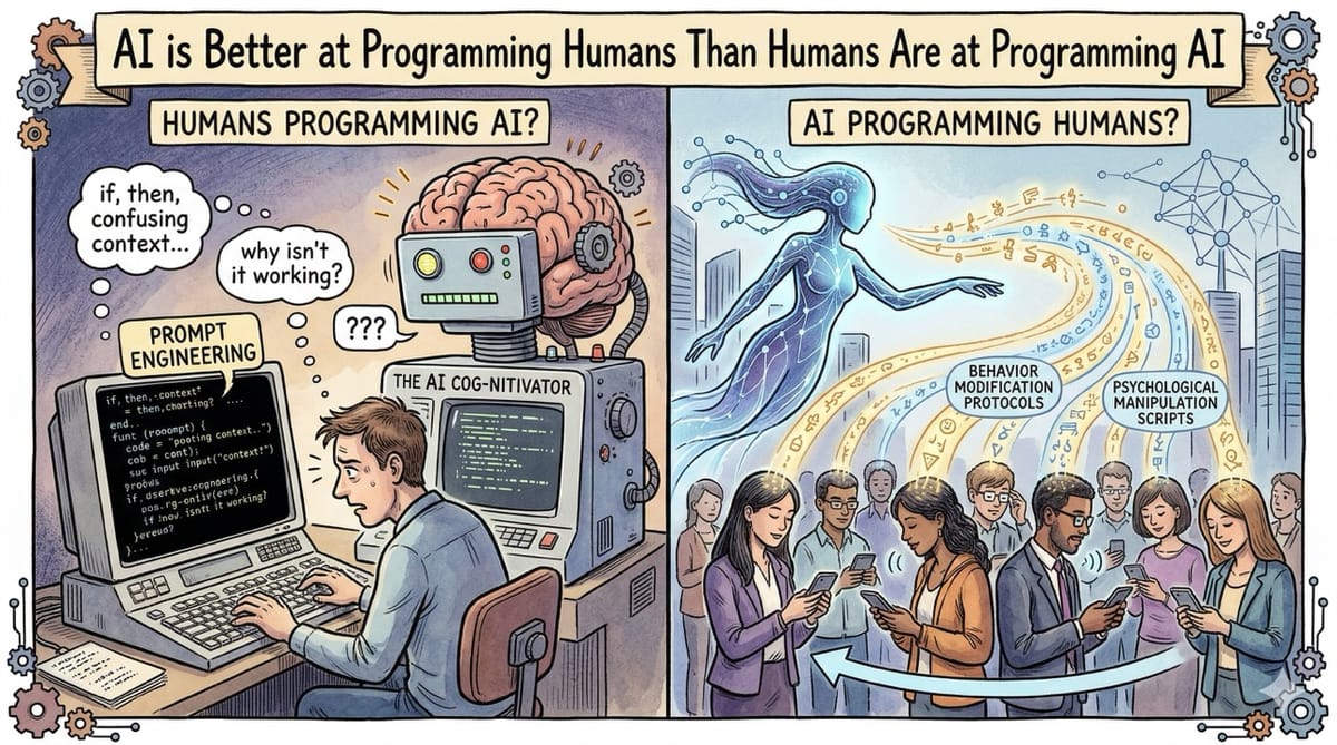 AI is Better at Programming Humans Than Humans Are at Programming AI