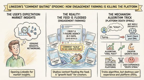 LinkedIn’s "Comment Baiting" Epidemic: How Engagement Farming is Killing the Platform