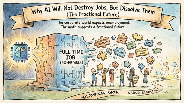 Why AI Will Not Destroy Jobs, But Dissolve Them (The Fractional Future)