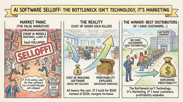 AI Software Selloff: The Bottleneck isn't Technology, It’s Marketing