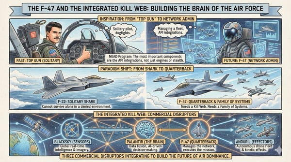 The F-47 and the Integrated Kill Web: How Palantir, Anduril, and BlackSky Are Building the Brain of the Air Force